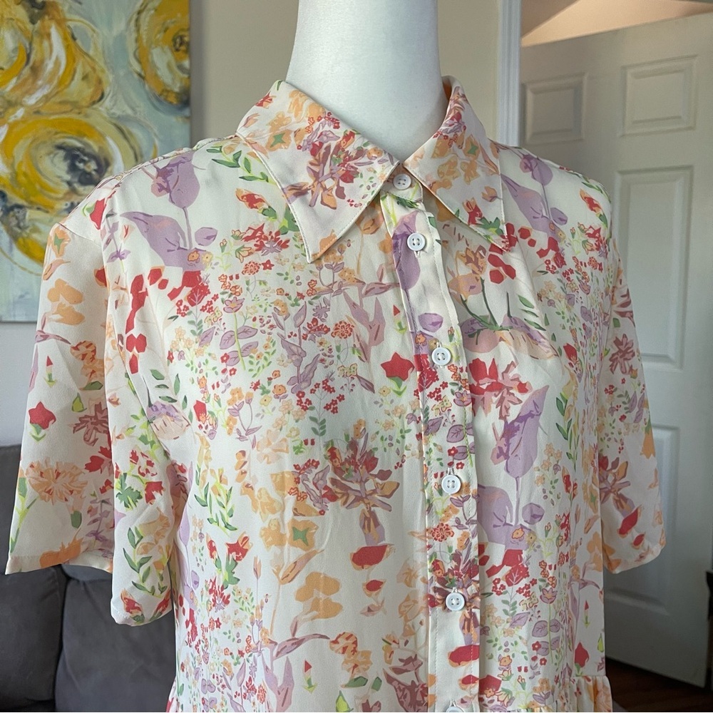 Levi’s Peach Rhiannon Floral Dress US M - Picture 4 of 7